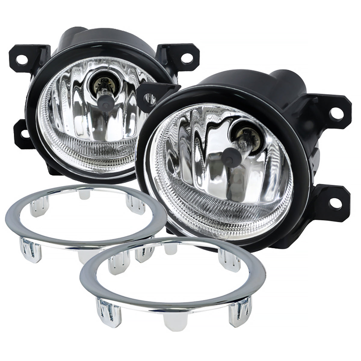 2012-2015 Honda Pilot 2500K H8 Fog Lights Kit (Chrome Housing/Clear Lens)