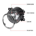 2012-2015 Honda Pilot H11 Fog Lights Kit (Chrome Housing/Clear Lens)