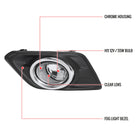 2014-2016 Nissan Rogue H11 Fog Lights Kit w/ Switch & Wiring Harness (Chrome Housing/Clear Lens)