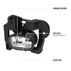 2021-2023 Nissan Rogue/Frontier/X-Trail H16 Fog Lights Kit (Chrome Housing/Clear lens)