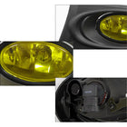 2002-2004 Acura RSX H11 Fog Lights Kit (Chrome Housing/Yellow Lens)