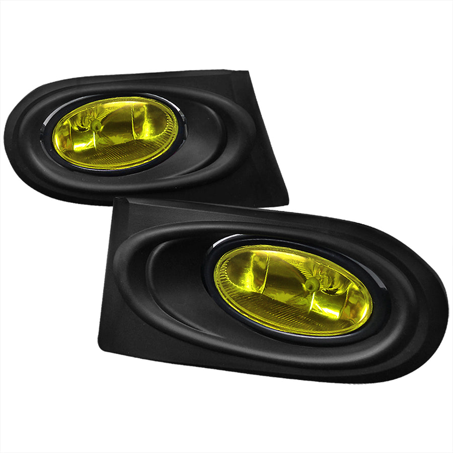 2002-2004 Acura RSX H11 Fog Lights Kit (Chrome Housing/Yellow Lens)