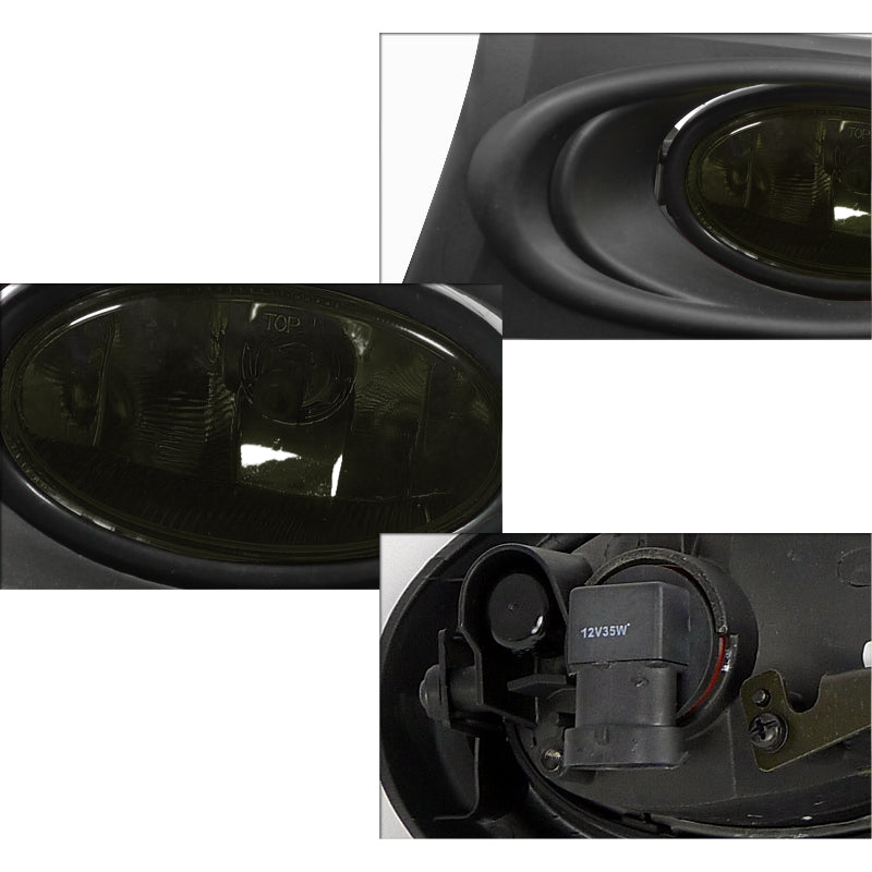 2002-2004 Acura RSX H11 Fog Lights Kit (Chrome Housing/Smoke Lens)
