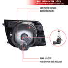 2008-2017 Toyota Sequoia H10 Fog Lights w/ Switch & Wiring Harness (Chrome Housing/Clear Lens)