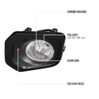 2016-2022 Toyota Tacoma H16 Fog Lights Kit (Chrome Housing/Clear Lens)