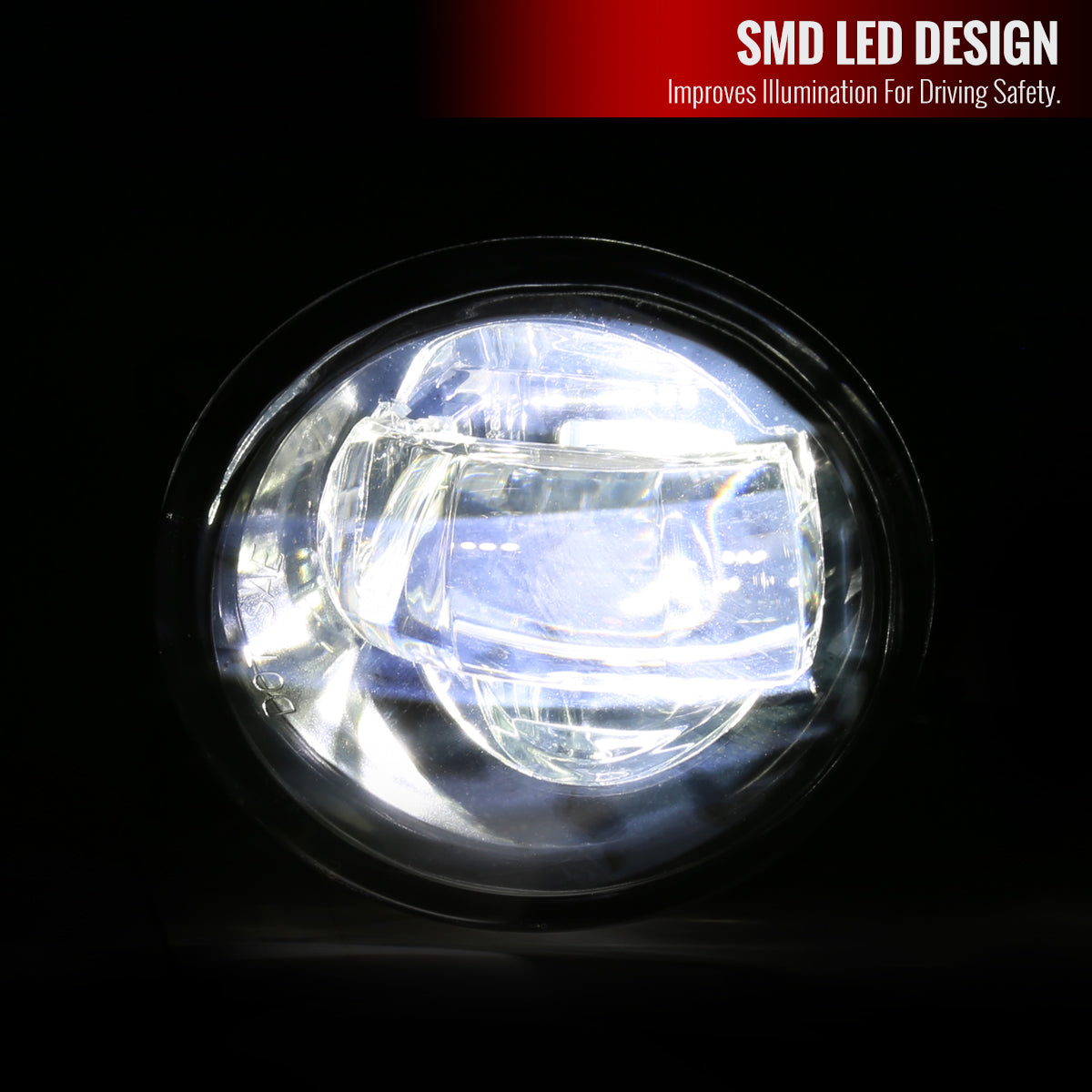 2006-2015 Toyota Lexus SMD LED Projector Fog Lights Kit (Chrome Housing/Clear Lens)