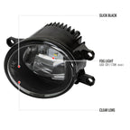 2014-2020 Toyota Tacoma/Tundra/Corolla/Highlander/RAV4 LED Fog Lights (Chrome Housing/Clear Lens)