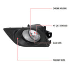 2012-2014 Nissan Versa H11 Fog Lights Kit w/ Switch & Wiring Harness (Chrome Housing/Clear Lens)