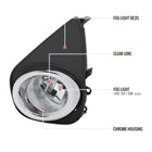 2015-2017 Toyota Yaris 2/4DR H11 Fog Lights Kit w/ Switch & Wiring Harness (Chrome Housing/Clear Lens)
