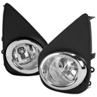 2015-2017 Toyota Yaris 2/4DR H11 Fog Lights Kit w/ Switch & Wiring Harness (Chrome Housing/Clear Lens)