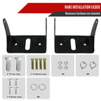 Universal 12V/55W H3 Projector Fog Lights Kit w/ Mounting Brackets (Black Metal Housing/Glass Lens)