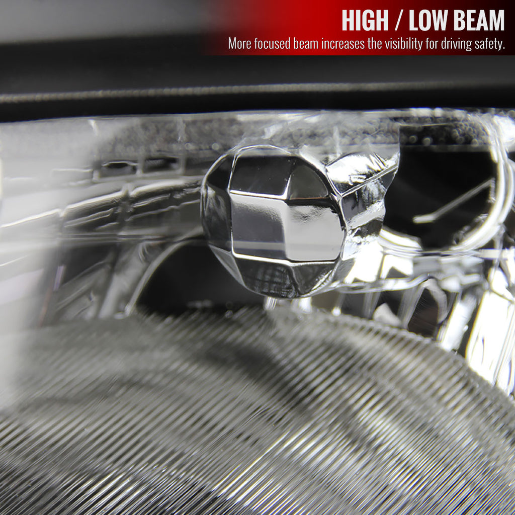 1992-1995 Honda Civic Factory Style Crystal Headlights (Matte Black Housing/Clear Lens)