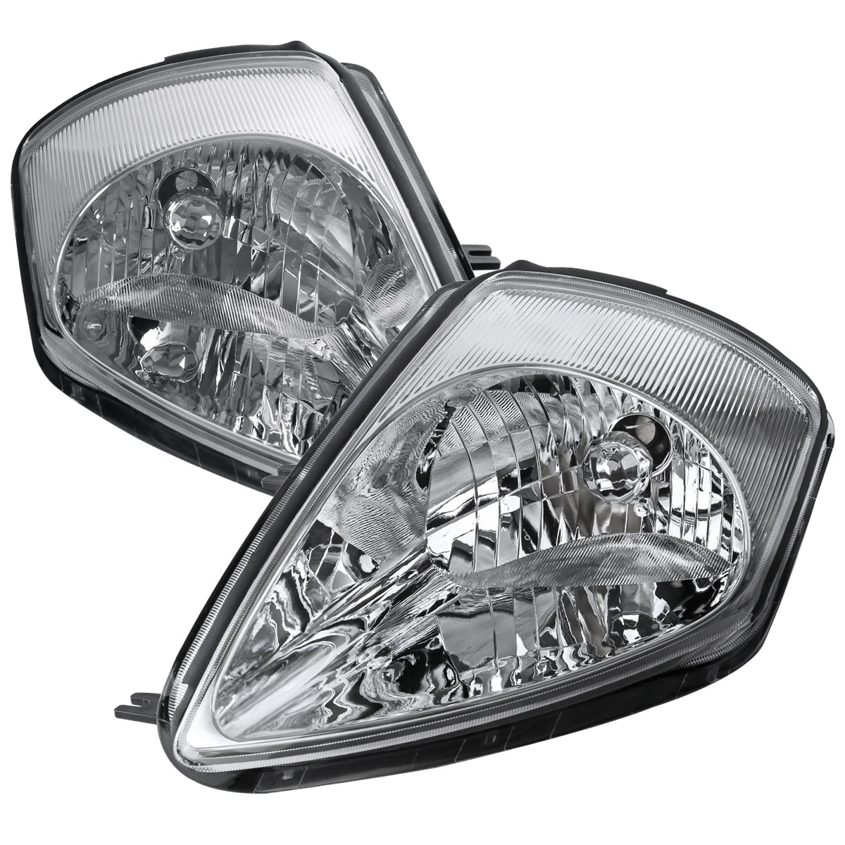 2000-2005 Mitsubishi Eclipse Factory Style Crystal Headlights (Chrome Housing / Clear Lens)