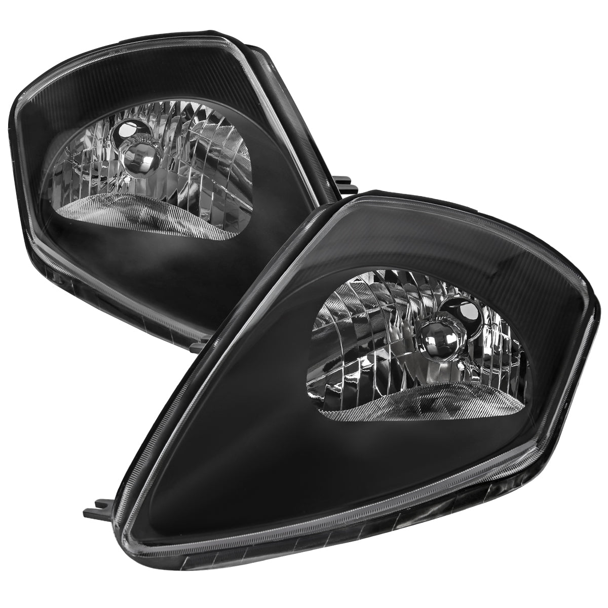 2000-2005 Mitsubishi Eclipse Factory Style Crystal Headlights (Matte Black Housing / Clear Lens)