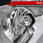 2003-2005 Infiniti G35 Coupe Factory Style Headlights (Chrome Housing/Clear Lens)