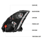 2003-2005 Infiniti G35 Coupe Factory Style Headlights (Matte Black Housing/Clear Lens)