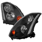 2003-2005 Infiniti G35 Coupe Factory Style Headlights (Matte Black Housing / Clear Lens)
