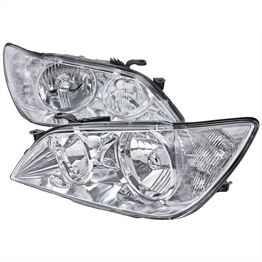 2001-2005 Lexus IS300 Factory Style Crystal Headlights (Chrome Housing / Clear Lens)