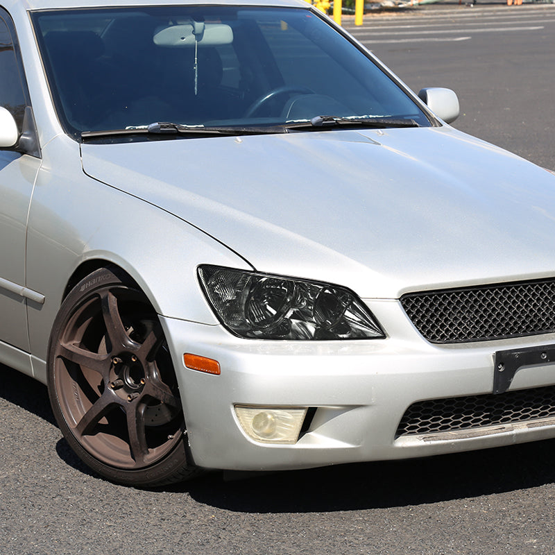 2001-2005 Lexus IS300 Factory Style Crystal Headlights (Chrome Housing/Smoke Lens)