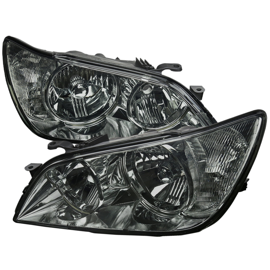 2001-2005 Lexus IS300 Factory Style Crystal Headlights (Chrome Housing/Smoke Lens)
