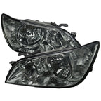 2001-2005 Lexus IS300 Factory Style Crystal Headlights (Chrome Housing/Smoke Lens)