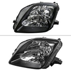 1997-2001 Honda Prelude Factory Style Headlights (Matte Black Housing / Clear Lens)