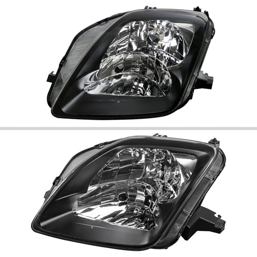1997-2001 Honda Prelude Factory Style Headlights (Matte Black Housing / Clear Lens)