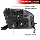 1997-2001 Honda Prelude Factory Style Headlights (Matte Black Housing / Clear Lens)