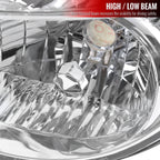 2002-2003 Subaru Impreza OEM Replacement Headlights (Chrome Housing/Clear Lens)