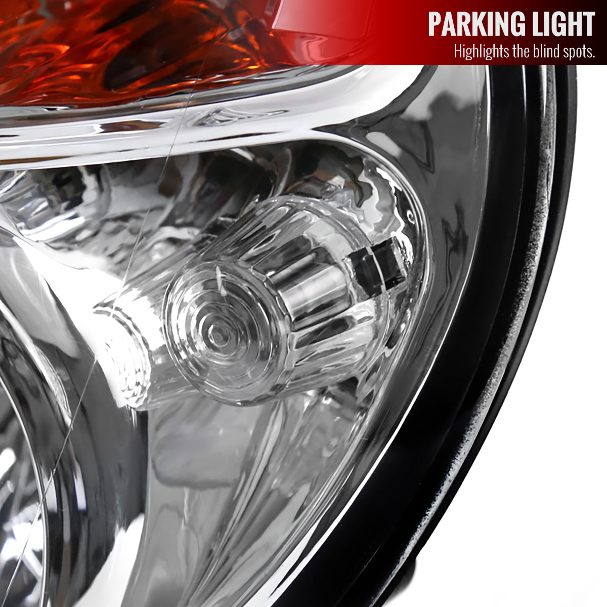 2002-2003 Subaru Impreza OEM Replacement Headlights (Chrome Housing / Clear Lens)