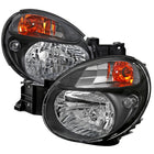 2002-2003 Subaru Impreza OEM Replacement Headlights (Matte Black Housing / Clear Lens)