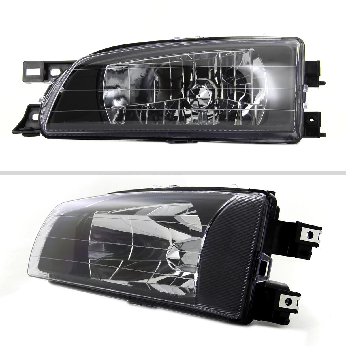 1995-2001 Subaru Impreza Factory Style Crystal Headlights (Matte Black Housing / Clear Lens)