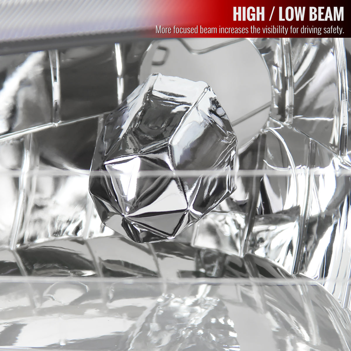 1995-2001 Subaru Impreza Factory Style Crystal Headlights (Matte Black Housing / Clear Lens)