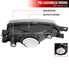 1995-2001 Subaru Impreza Factory Style Crystal Headlights (Matte Black Housing / Clear Lens)