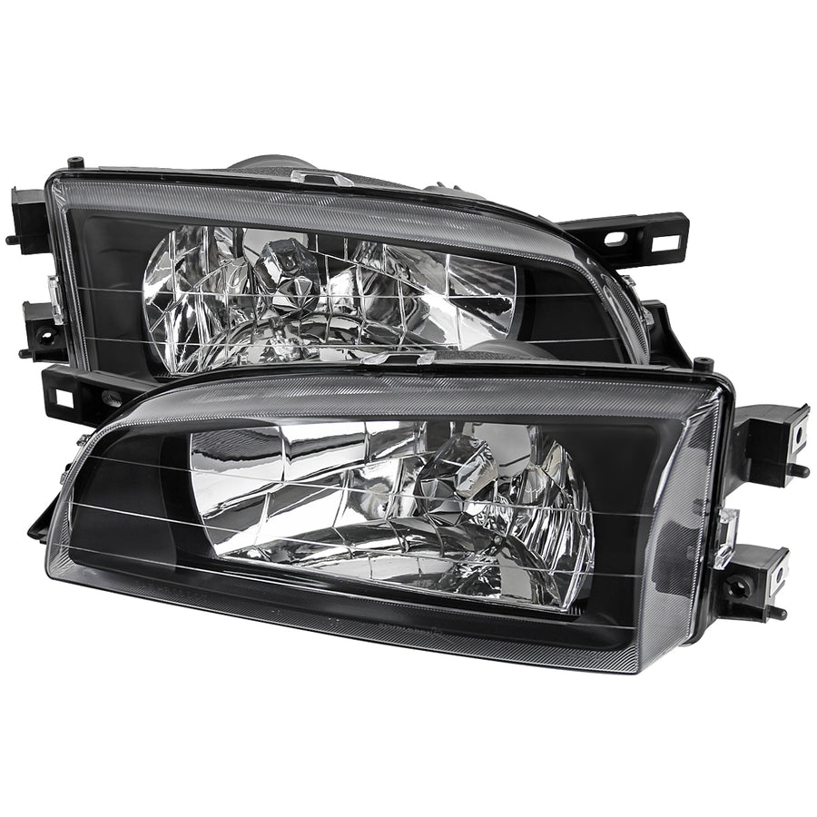 1995-2001 Subaru Impreza Factory Style Crystal Headlights (Matte Black Housing / Clear Lens)