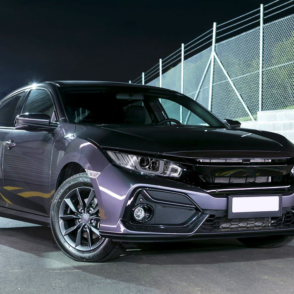 2016-2021 Honda Civic Full LED Projector Headlights w/ Switcback Sequential Turn Signal (Chrome Housing/Clear Lens)