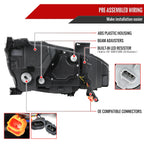 2016-2021 Honda Civic Full LED Projector Headlights w/ Switcback Sequential Turn Signal (Matte Black Housing/Clear Lens)