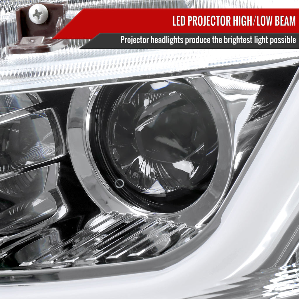 2016-2021 Honda Civic LED Headlights w/ LED Switchback Sequential Turn Signal (Chrome Housing/Clear Lens)