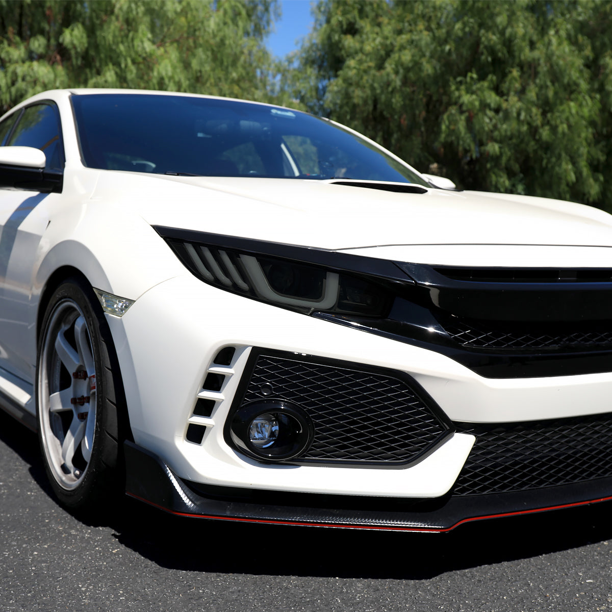 2016-2021 Honda Civic LED Headlights w/ LED Switchback Sequential Turn Signal (Matte Black Housing/Smoke Lens)