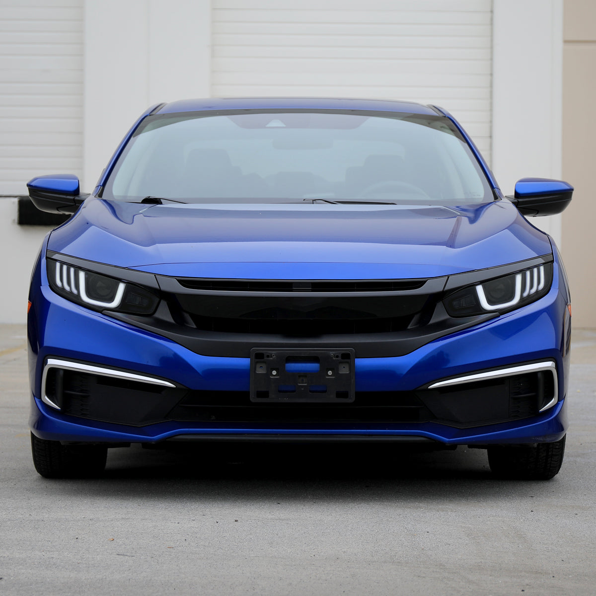 2016-2021 Honda Civic LED Headlights w/ LED Switchback Sequential Turn Signal (Matte Black Housing/Smoke Lens)