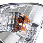 2003-2005 Nissan 350Z SMD LED Light Strip Projector Headlights - Chrome/Clear Lens