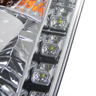 2003-2005 Nissan 350Z SMD LED Light Strip Projector Headlights - Chrome/Clear Lens
