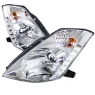 2003-2005 Nissan 350Z SMD LED Light Strip Projector Headlights - Chrome/Clear Lens