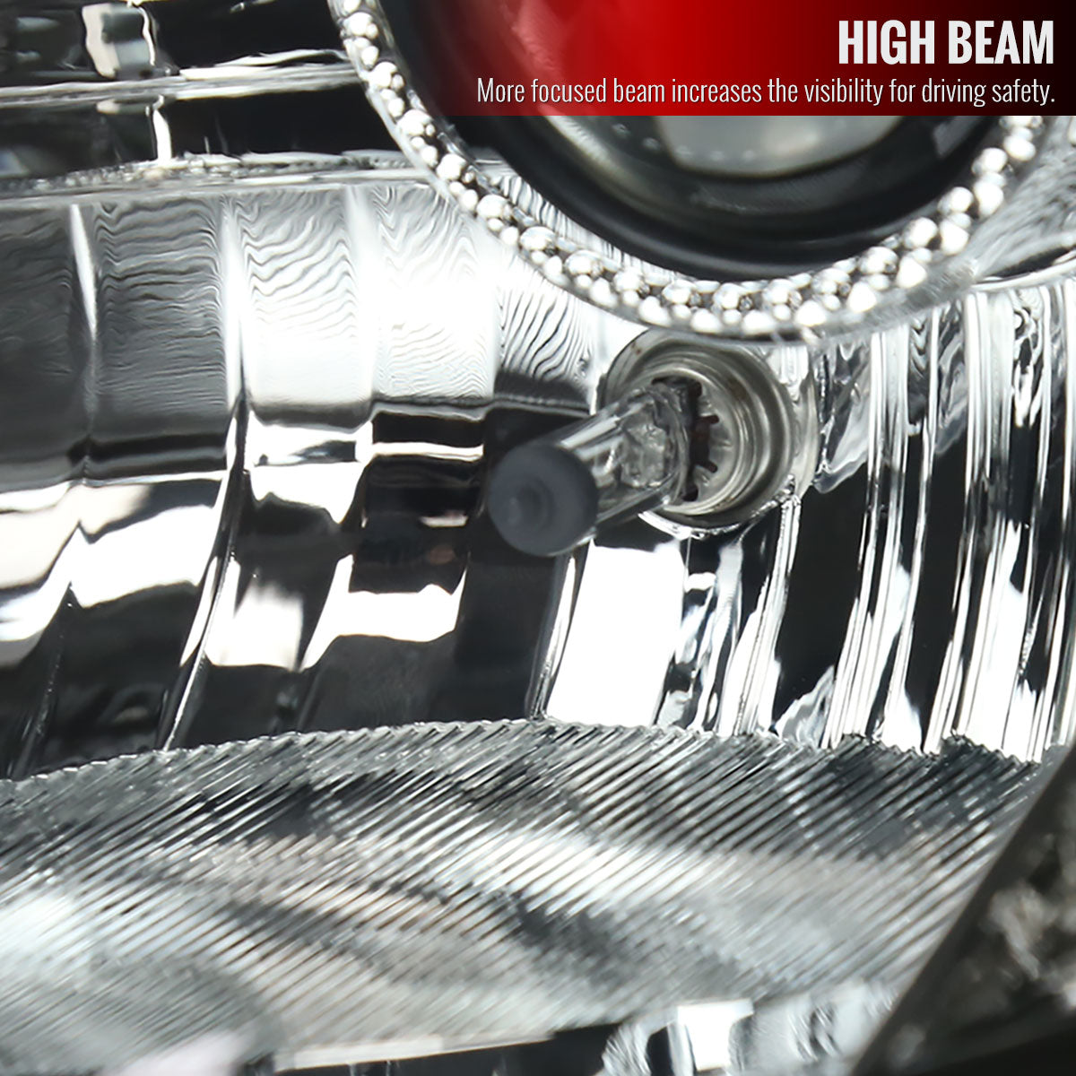 2003-2005 Nissan 350Z SMD LED Light Strip Projector Headlights - Chrome/Smoke Lens