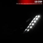 2003-2005 Nissan 350Z SMD LED Light Strip Projector Headlights - Matte Black/Clear Lens