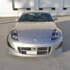 2003-2005 Nissan 350Z SMD LED Light Strip Projector Headlights - Matte Black/Clear Lens