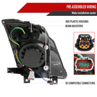 2003-2005 Nissan 350Z Switchback Sequential Turn Signal Animated LED Bar Projector Headlights (Matte Black Housing/Clear Lens)