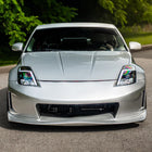 2003-2005 Nissan 350Z Switchback Sequential Turn Signal Animated LED Bar Projector Headlights (Matte Black Housing/Clear Lens)