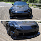 2003-2005 Nissan 350Z SMD LED Light Strip Projector Headlights - Matte Black/Smoke Lens