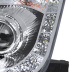 2006-2009 Nissan 350Z SMD LED Light Strip Projector Headlights - Chrome/Clear Lens
